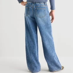 Vanilla Star Big Kid Girls Butterfly Rhinestone Wide Leg Jean