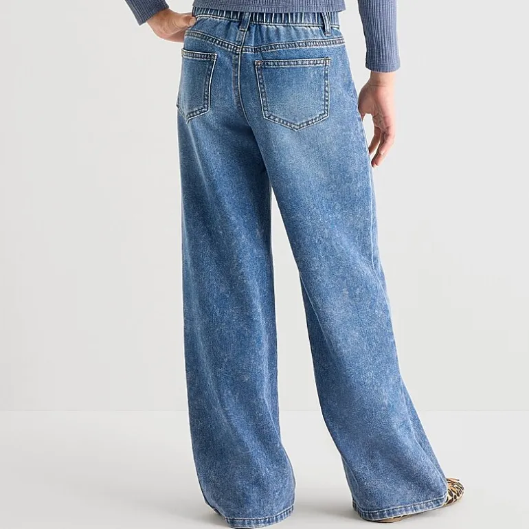 Vanilla Star Big Kid Girls Butterfly Rhinestone Wide Leg Jean