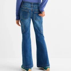Vanilla Star Big Kid Girls Cargo Flare Leg Jean