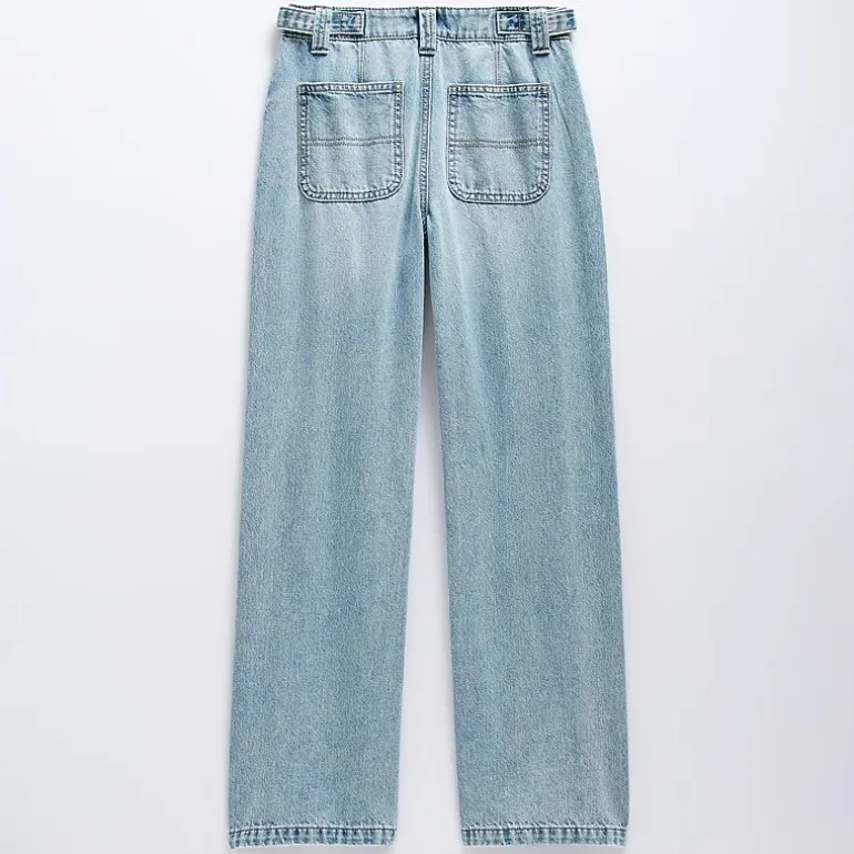 Vanilla Star Big Kid Girls Distressed Wide Leg Jean