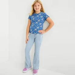 Vanilla Star Big Kid Girls High Rise Flare Leg Jean