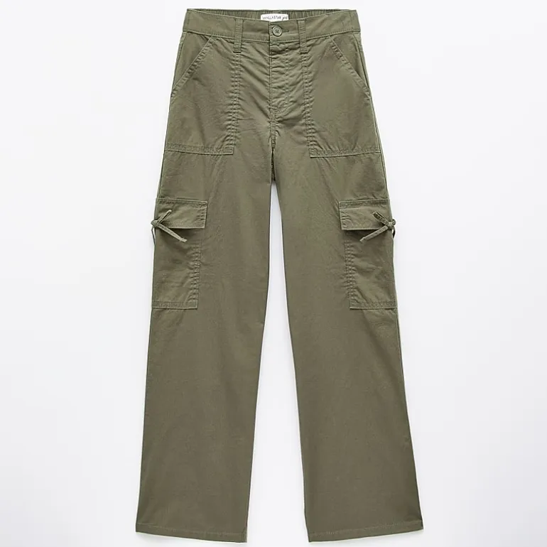 Vanilla Star Bow Big Kid Girls Wide Leg Cargo Pant