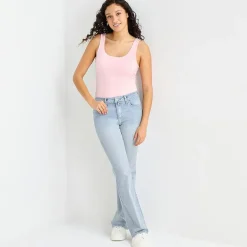Vanilla Star Womens Juniors Mid Rise Bootcut Jean