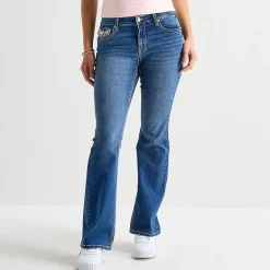 Vanilla Star Womens Juniors Mid Rise Bootcut Jean