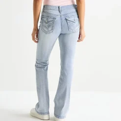 Vanilla Star Womens Juniors Mid Rise Bootcut Jean