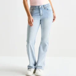 Vanilla Star Womens Juniors Mid Rise Bootcut Jean