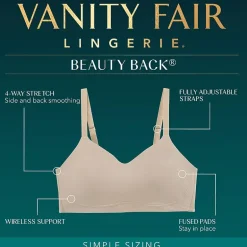 Vanity Fair® Beauty Back® Simple Sizing Wireless Bra - 72118