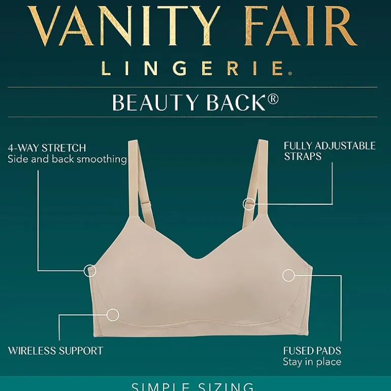 Vanity Fair® Beauty Back® Simple Sizing Wireless Bra - 72118