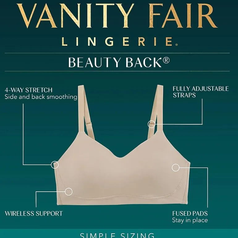 Vanity Fair® Beauty Back® Simple Sizing Wireless Bra - 72118