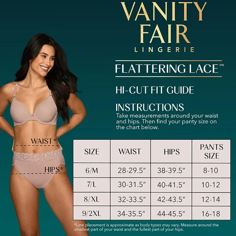 Vanity Fair® Flattering Lace® Hi-Cut Panties - 13280