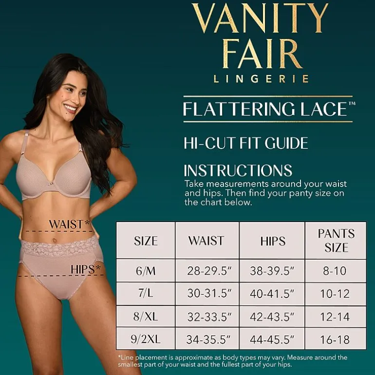 Vanity Fair® Flattering Lace® Hi-Cut Panties - 13280