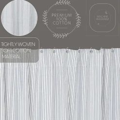 Vhc Brands Sawyer Mill Blue Ticking Shower Curtain