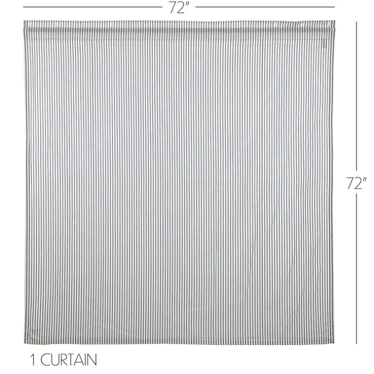 Vhc Brands Sawyer Mill Blue Ticking Shower Curtain