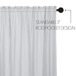 Vhc Brands Sawyer Mill Blue Ticking Shower Curtain