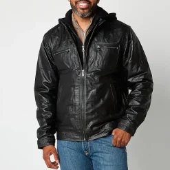 Victory Mens Big and Tall Leather Midweight Jacket