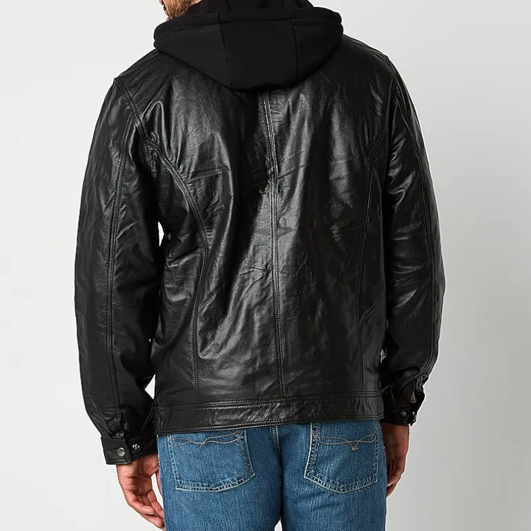 Victory Mens Big and Tall Leather Midweight Jacket