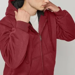 Victory Mens Fleece Hooded Midweight Jacket