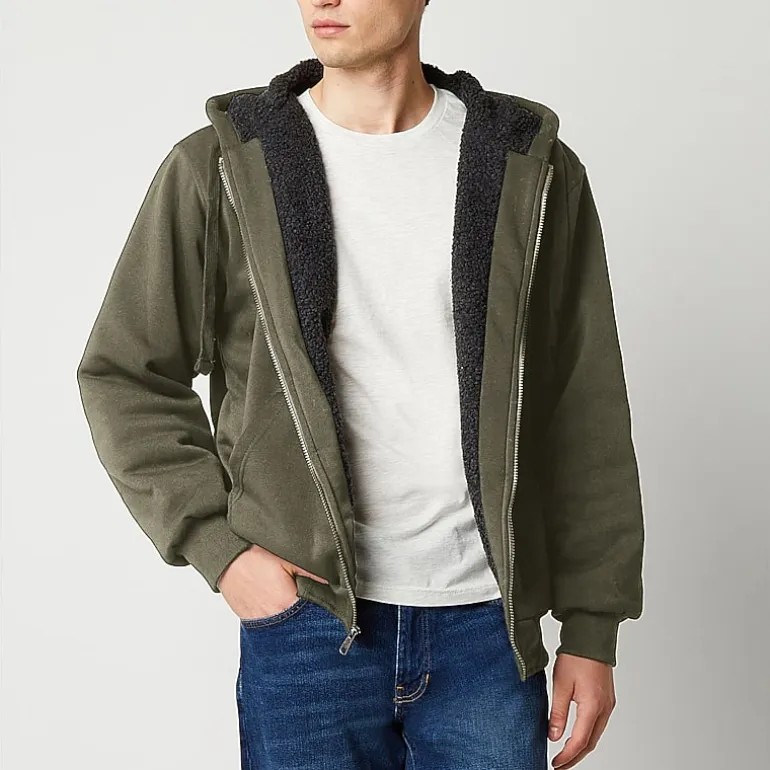 Victory Mens Fleece Hooded Midweight Jacket
