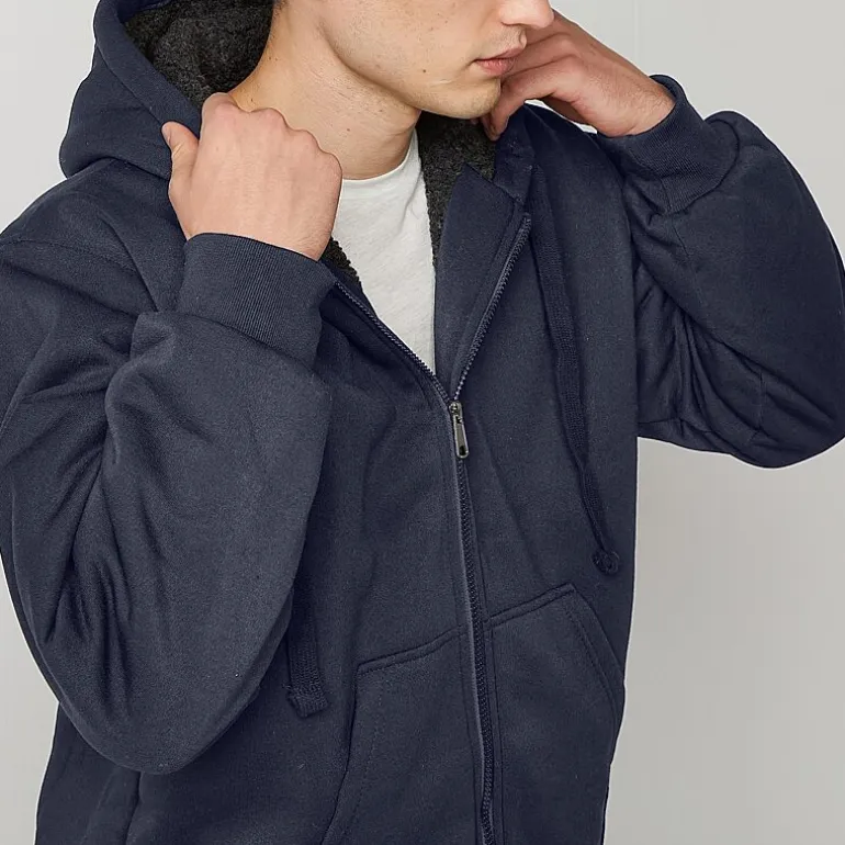 Victory Mens Fleece Hooded Midweight Jacket