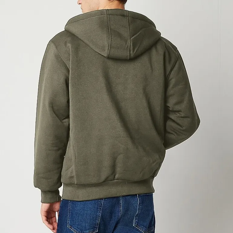 Victory Mens Fleece Hooded Midweight Jacket
