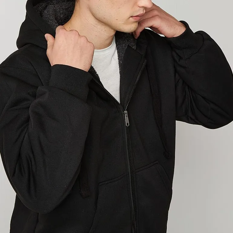 Victory Mens Fleece Hooded Midweight Jacket