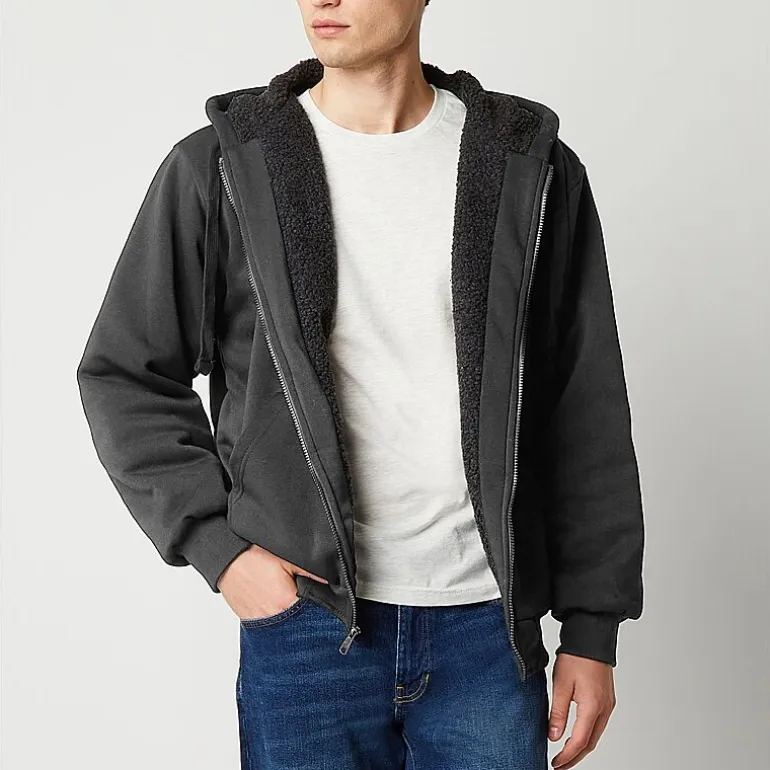 Victory Mens Fleece Hooded Midweight Jacket