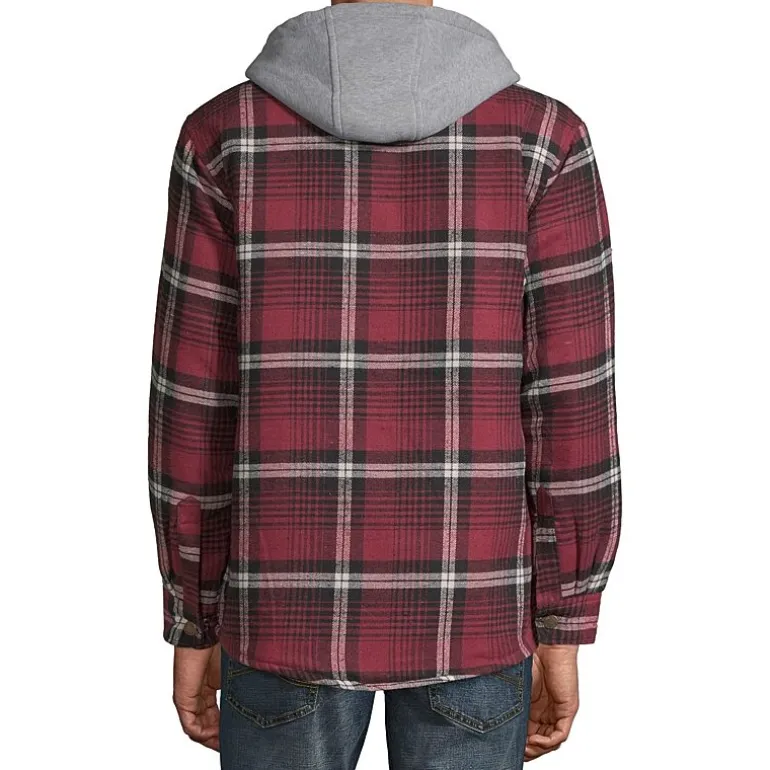 Victory Mens Hooded Midweight Shirt Jacket