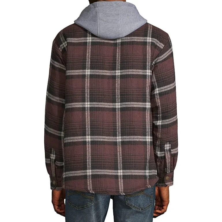 Victory Mens Hooded Midweight Shirt Jacket