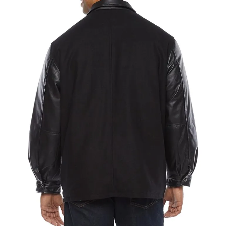 Vintage Leather Mens Big Leather Heavyweight Varsity Jacket