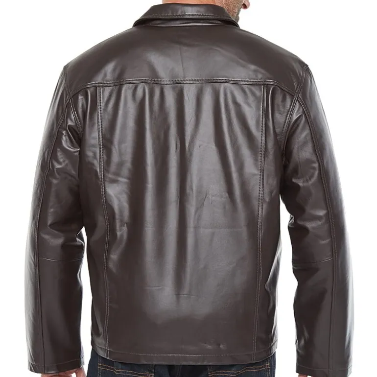 Vintage Leather Mens Big Leather Midweight Jacket