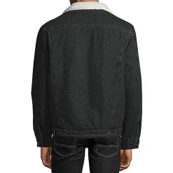 Vintage Leather Mens Denim Midweight Jacket