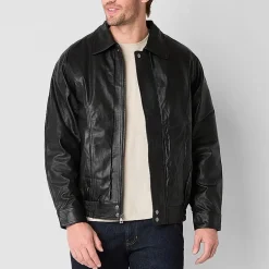 Vintage Leather Mens Midweight Bomber Jacket