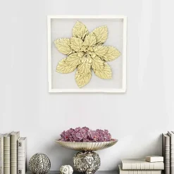 Vita Framed Elegant Flower Metal Wall Art