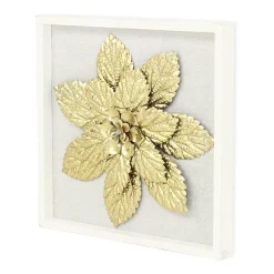 Vita Framed Elegant Flower Metal Wall Art