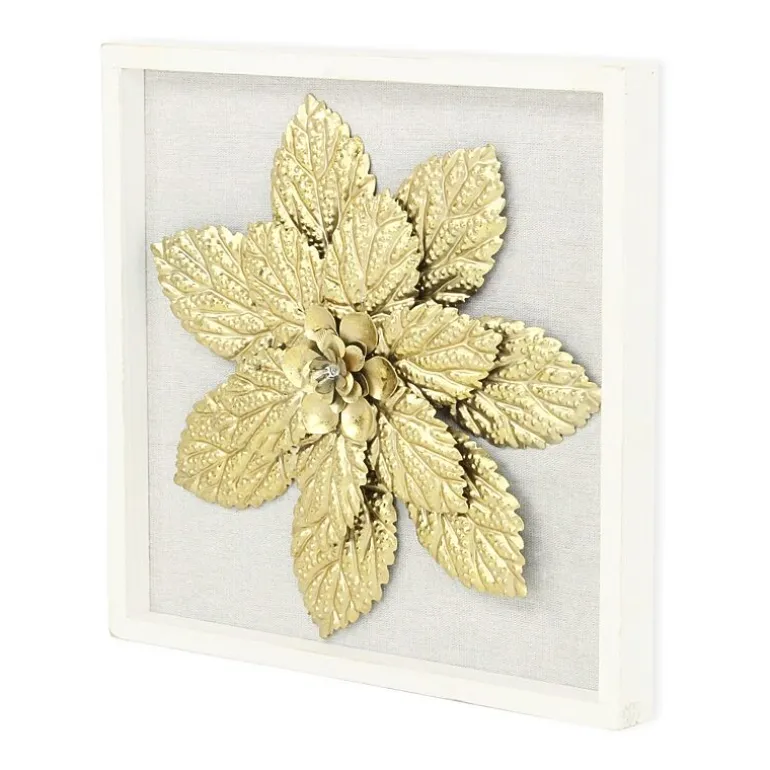 Vita Framed Elegant Flower Metal Wall Art