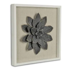 Vita Framed Elegant Flower Metal Wall Art