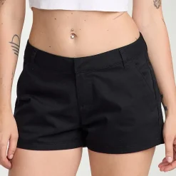 VOLCOM Juniors Womens Mid Rise Juniors Shortie Short