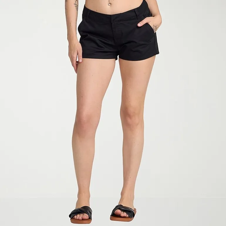 VOLCOM Juniors Womens Mid Rise Juniors Shortie Short