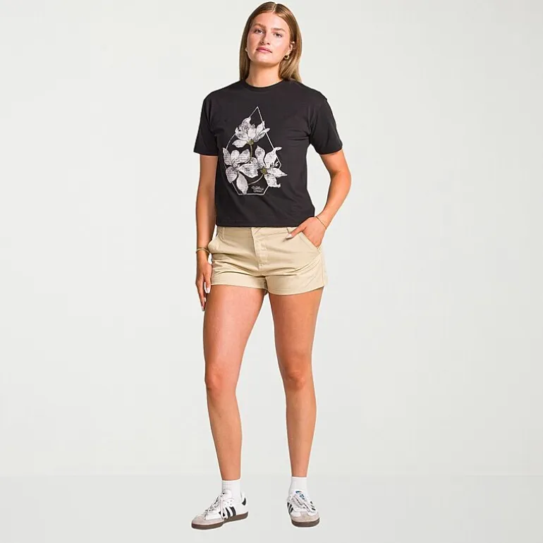 VOLCOM Juniors Womens Mid Rise Juniors Shortie Short