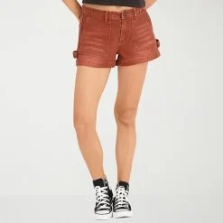 VOLCOM Juniors Womens Mid Rise Juniors Shortie Short