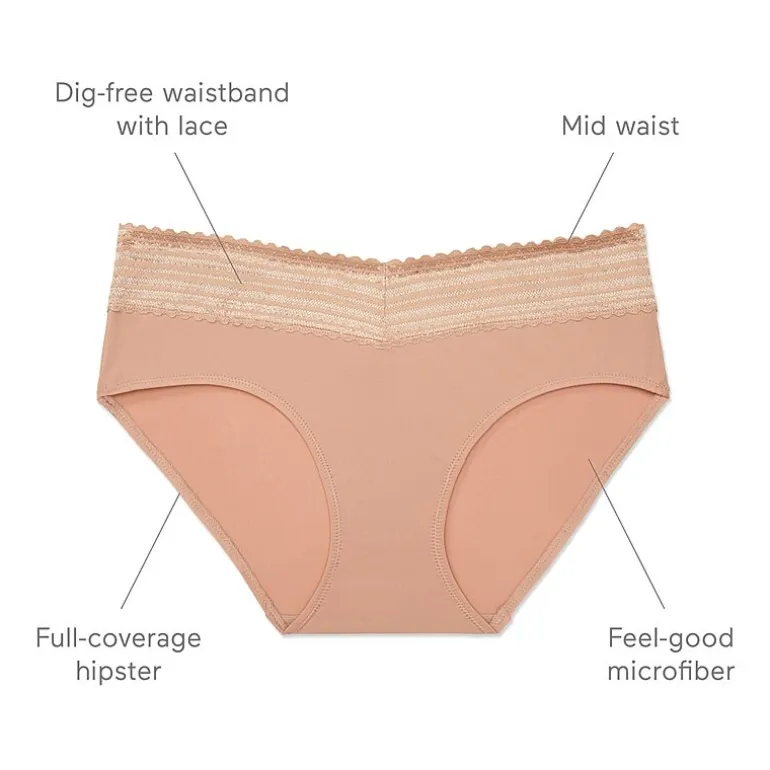 Warners® No Pinching, No Problems® Dig-Free Comfort Waist with Lace Microfiber Hipster 5609J