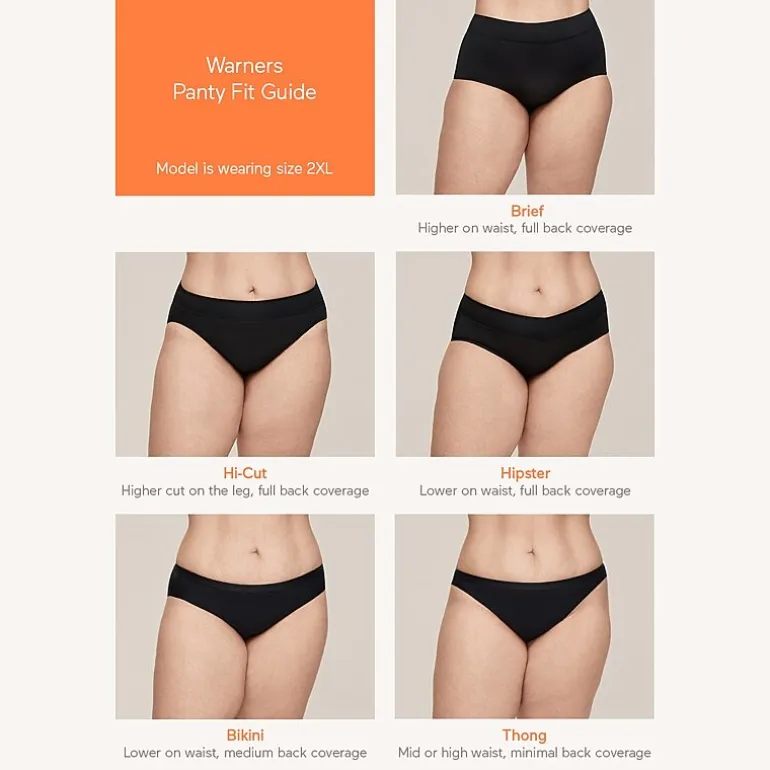 Warners® No Pinching, No Problems® Dig-Free Comfort Waist with Lace Microfiber Hipster 5609J