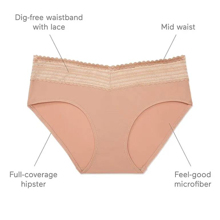 Warners® No Pinching, No Problems® Dig-Free Comfort Waist with Lace Microfiber Hipster 5609J