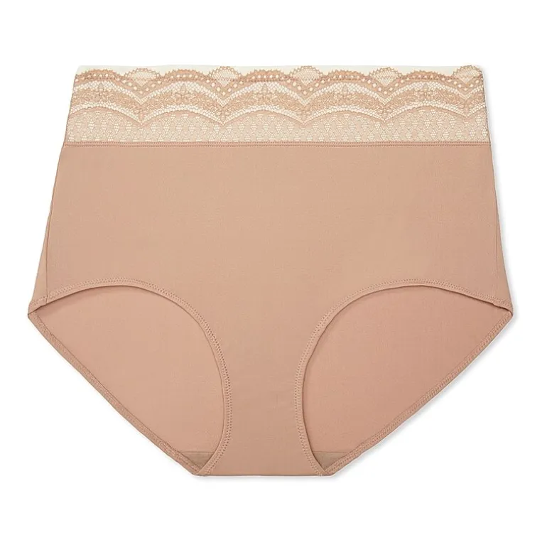 Warners® No Pinching No Problems® Dig-Free Comfort Waist with Lace Microfiber Brief RS7401P