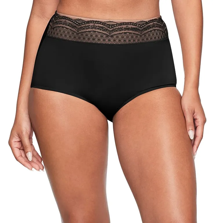 Warners® No Pinching No Problems® Dig-Free Comfort Waist with Lace Microfiber Brief RS7401P