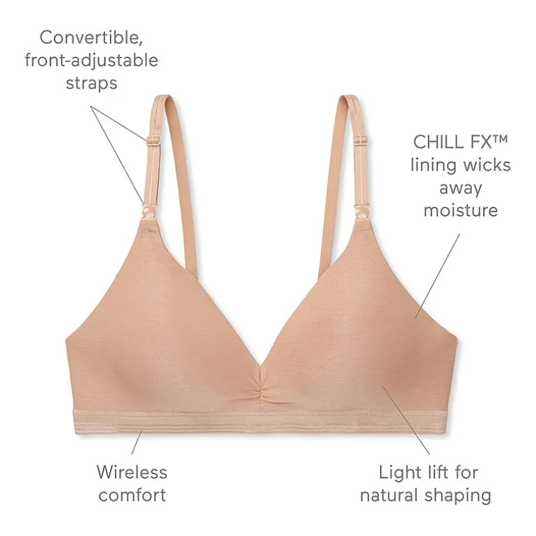 Warners® Play It Cool® Stay Cool and Dry Wireless Lift Comfort Bra RN3281A