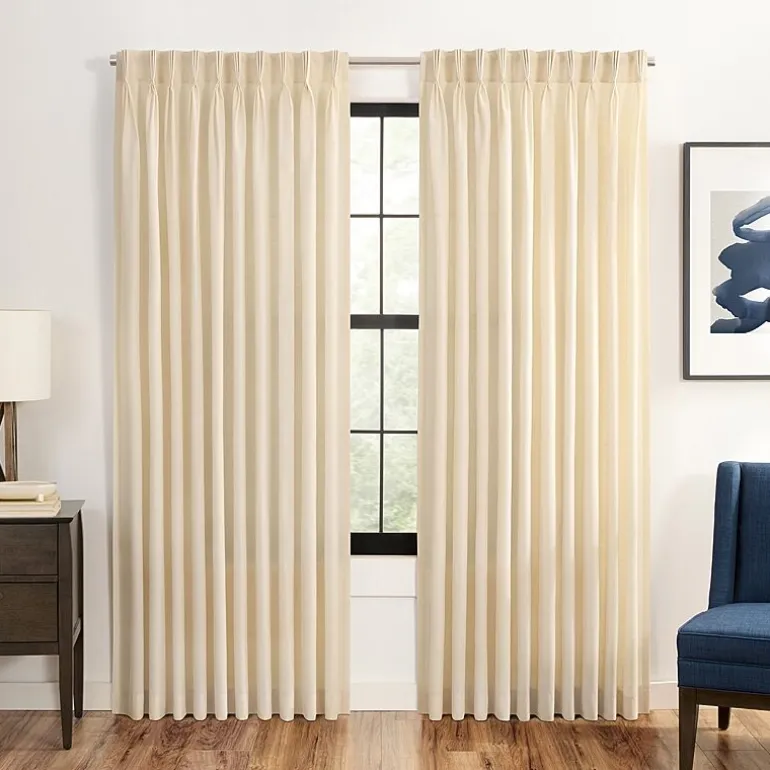 Waverly Serendipity Pinch Pleat Rod Pocket Light-Filtering Single Curtain Panel