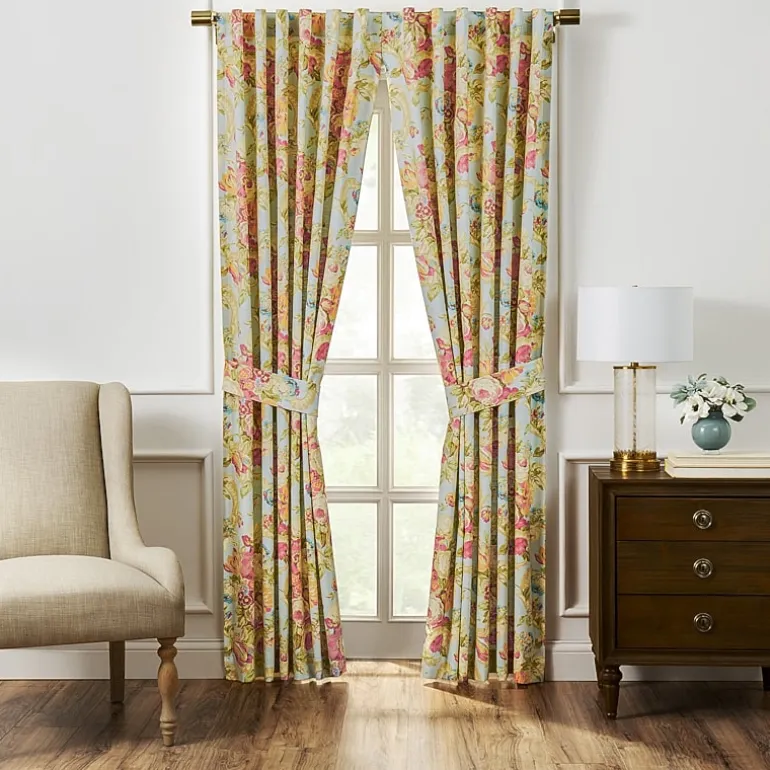 Waverly Spring Rod Pocket Light-Filtering Single Curtain Panel