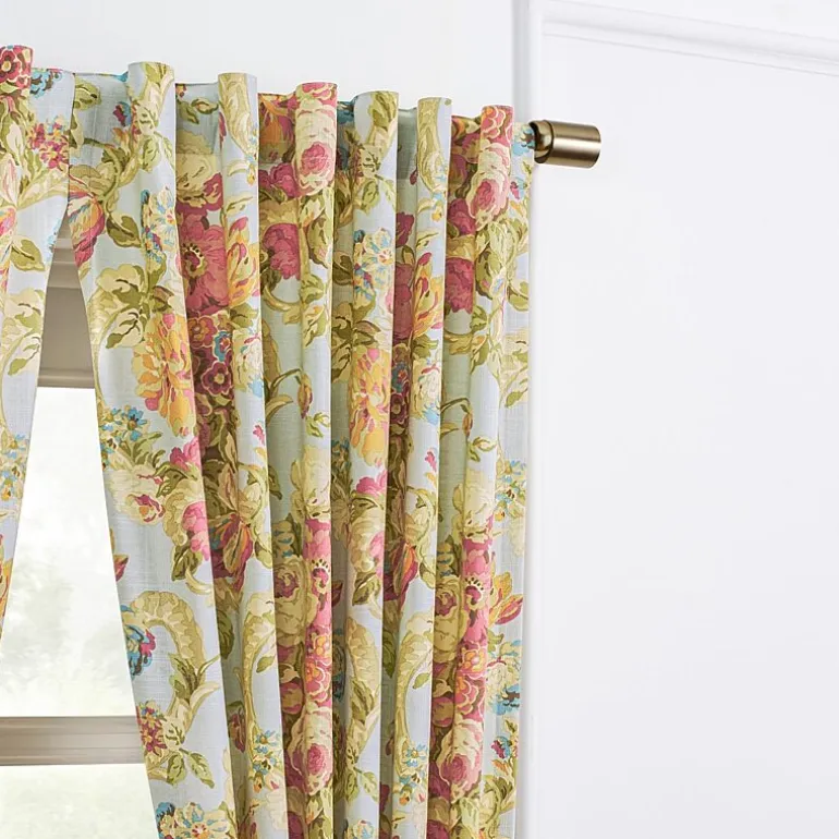 Waverly Spring Rod Pocket Light-Filtering Single Curtain Panel