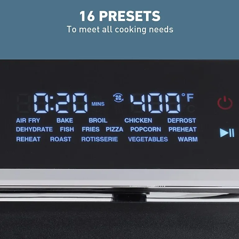 West Bend 15 Qt. Air Fryer Oven with 16 Presets, in Black